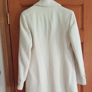 Jones of New York White Wool Coat